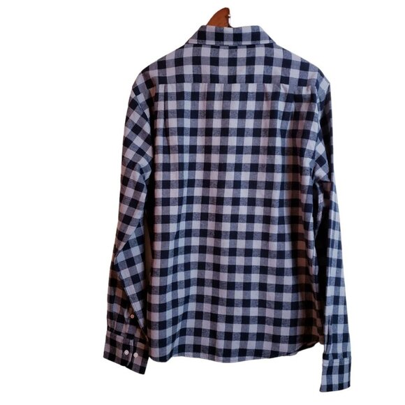 Voyage Mens Flannel Warm Button Up Shirt XL Blue Checked Classic Long Sleeve New - Picture 4 of 13